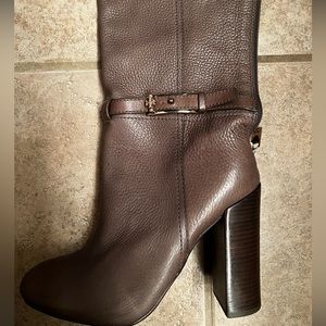 New Tory Burch Tall Taupe Leather Boots 8.5